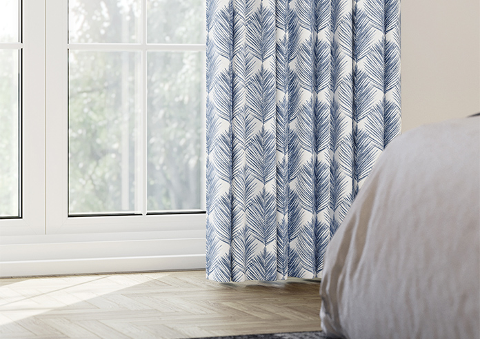 Gentle Palm, Navy - Made to Measure Curtains - Image 5